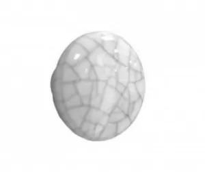 17017 - knopka 32mm  porcelán bílý popraskaný