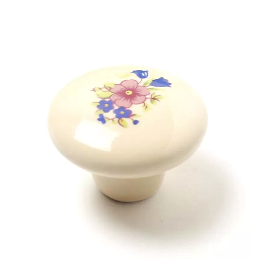 17019 - knopka 32mm porcelán kytka