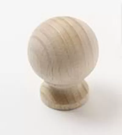 48001 knopka dřevěná 34mm / přírodní