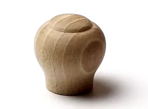 48003 dřevěná. knopka pr. 34mm / přírodní