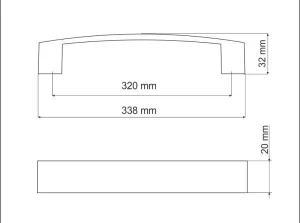770427 - VOJTA úchytka 320mm černý lak