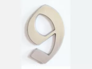 C125 Číslice 125mm kartáč.stříbro &quot;9&quot;