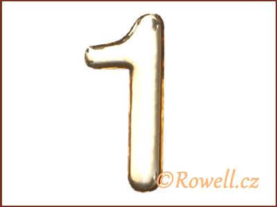 C37 Číslo 37mm zlatá '1' rowell