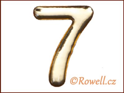 C37 Číslo 37mm zlatá '7' rowell
