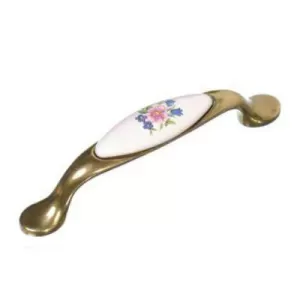 770006 - úchytka 96mm porcelán kytka